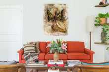 Load image into Gallery viewer, Large Angel Wall Art | Abstract Angel Art | Religious Art | Metal Canvas Art | Metallic Canvas | Unique Artwork | Bohemian Art | Earth Tones