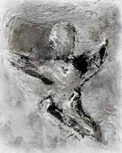 Load image into Gallery viewer, Monochrome Angel Wall Art | Angel Art | Abstract Angel | Christian Art | Fine Art Metallic Canvas | Angel Wall Art | Black and White Art