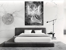 Load image into Gallery viewer, Monochrome Angel Wall Art | Contemporary Modern Angel Art | Abstract Angel | Fine Art Canvas | Black and White Angel Art | Inspirational