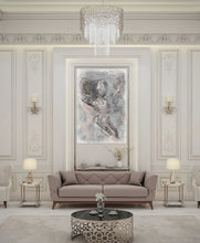 Load image into Gallery viewer, Pink Angel Art | Modern Angel Art | New Media Angel | Peaceful Art | Fine Art Metallic Canvas | Angel Wall Art | Small Medium Large