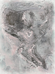 Pink Angel Art | Modern Angel Art | New Media Angel | Peaceful Art | Fine Art Metallic Canvas | Angel Wall Art | Small Medium Large