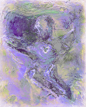 Load image into Gallery viewer, Lavender Angel Art | Modern Angel Art | New Media Angel | Peaceful Art | Fine Art Metallic Canvas | Angel Wall Art | Small Medium Large