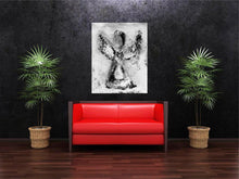 Load image into Gallery viewer, Angel Wall Art | Spiritual Angel Art | Abstract Angel | Fine Art Metallic Canvas | Visionary Art | Small Medium Large Angel Art | Peaceful