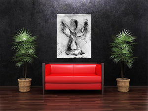 Angel Wall Art | Spiritual Angel Art | Abstract Angel | Fine Art Metallic Canvas | Visionary Art | Small Medium Large Angel Art | Peaceful